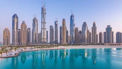 Newsletter signup with Dubai skyline and modern properties Newsletter signup with Dubai skyline and modern properties